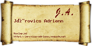 Járovics Adrienn névjegykártya